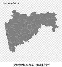 High Quality Map Maharashtra State India Stock Vector (Royalty Free ...