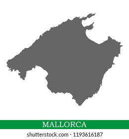 High quality map of Mallorca is the island of Spain. Balearic Islands