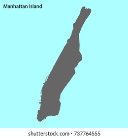 High Quality Map Of Manhattan Is The Island