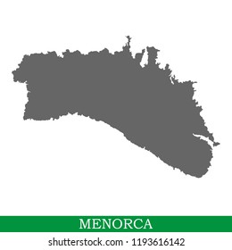 High quality map of Menorca is the island of Spain. Balearic Islands