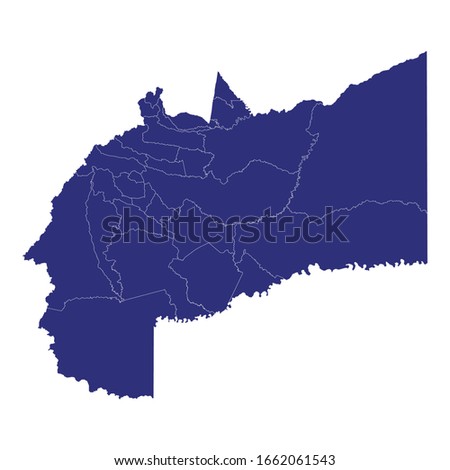 High Quality map of Meta is a Department of Colombia with borders of the Municipalities