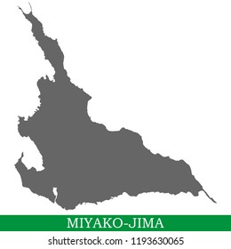 High quality map of Miyako-jima is the island of Japan