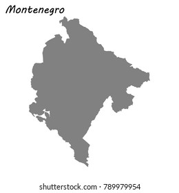 High quality map of Montenegro