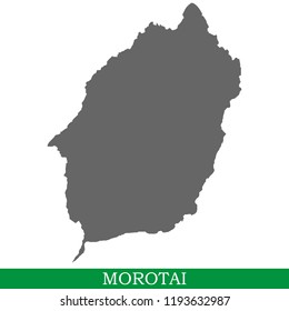 High quality map of Morotai is the island of Indonesia