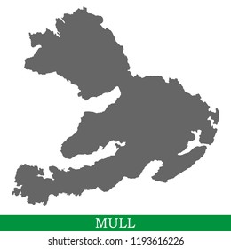 High quality map of Mull is a island in United Kingdom