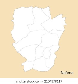 Hochwertige Karte von Naama ist eine Provinz von Algerien, mit Grenzen der Bezirke