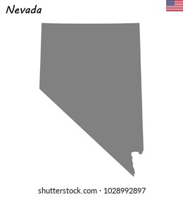 High Quality map of Nevada is a state of United States