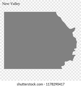 High Quality map of New Valley is a governorate of Egypt