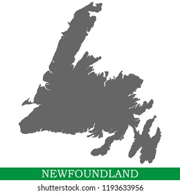 High quality map of Newfoundland is the island of Canada
