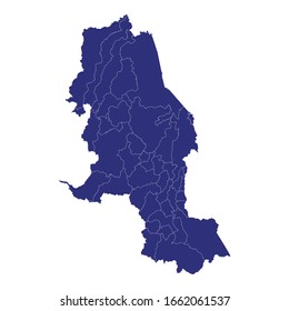 High Quality map of Norte de Santander is a Department of Colombia with borders of the Municipalities