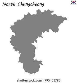 High Quality map of North Chungcheong is a province of South Korea