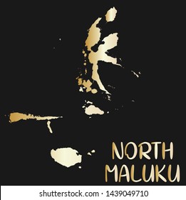 High Quality map of north maluku is a province of Indonesia