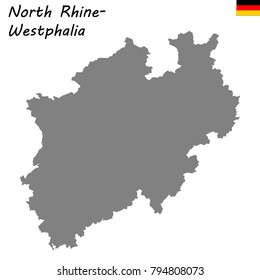 High Quality map of North Rhine-
Westphalia is a state of Germany