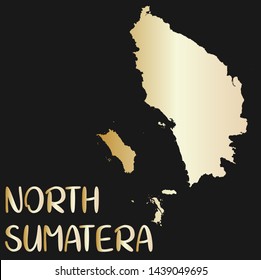 High Quality map of north sumatera is a province of Indonesia