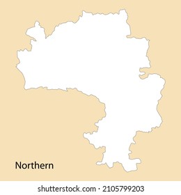 High Quality map of Northern is a region of Ghana, with borders of the districts