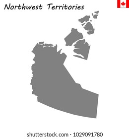 High Quality map of Northwest Territories is a province of Canada