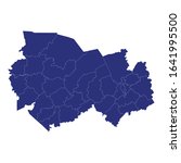 High Quality map of Novosibirsk Oblast is a region of Russia with borders of the districts
