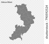 High Quality map of Odessa Oblast is a province of Ukraine, with borders of the regions
