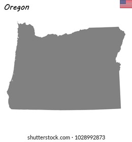 High Quality map of Oregon is a state of United States