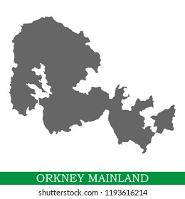 High quality map of Orkney Mainland is a island in United Kingdom