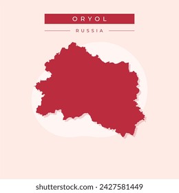 High Quality map of Oryol Oblast is a region of Russia with borders of the districts