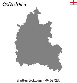 High Quality map of Oxfordshire is a ceremonial county of England