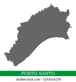 High quality map of Porto Santo is a island in Portugal