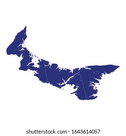 High Quality map of Prince Edward Island is a province of Canada, with borders of the counties