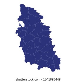 High Quality map of Pskov Oblast is a region of Russia with borders of the districts