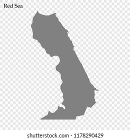 High Quality map of Red Sea is a governorate of Egypt