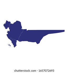 Mapa de alta calidad de   región de Arabia Saudita, con fronteras de provincias