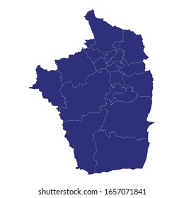 High quality map of Riyadh is a province of Saudi Arabia