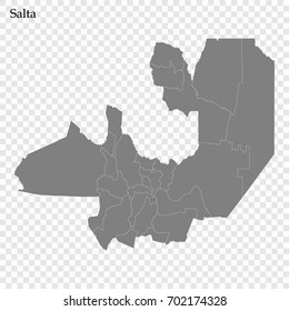 High Quality Map Salta Province District Stock Vector (Royalty Free ...