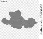 High Quality map of Samsun is a province of Turkey, with borders of the Districts