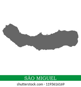 High quality map of Sao Miguel is a island in Portugal