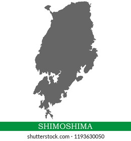 High quality map of Shimoshima is the island of Japan