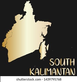 High Quality map of south kalimantan is a province of Indonesia