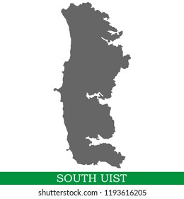 High quality map of South Uist is a island in United Kingdom