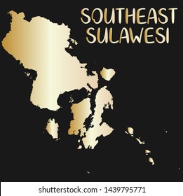 High Quality map of southeast sulawesi is a province of Indonesia