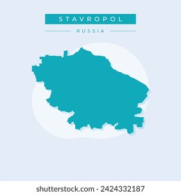 High Quality map of Stavropol Krai is a region of Russia with borders of the districts