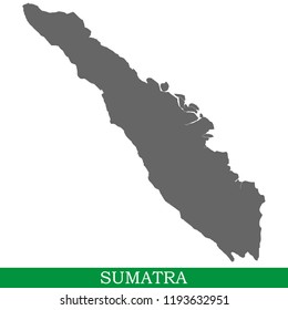 High quality map of Sumatra is the island of Indonesia