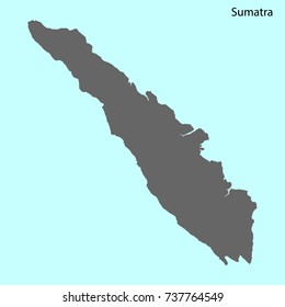 High quality map of Sumatra is the island