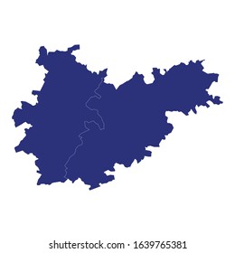 High Quality map of Tarn-et-Garonne is a department of France, with borders of the arrondissement