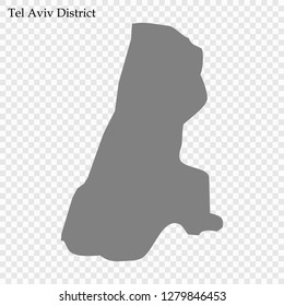 High Quality map of Tel Aviv District is a region of Israel