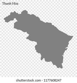 High Quality Map Thanh Hoa Province Stock Vector (Royalty Free ...