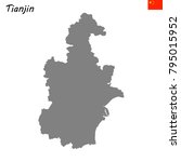 High Quality map of Tianjin is a province of China