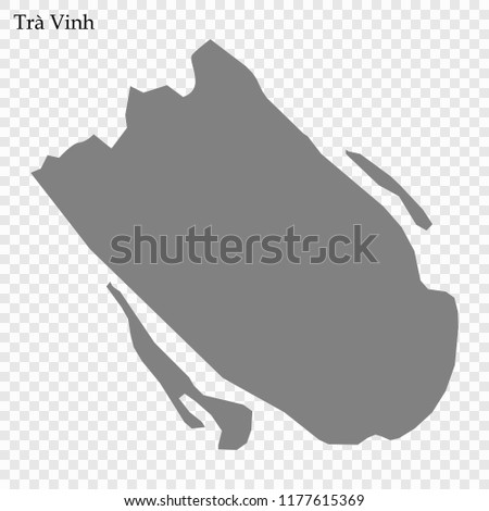 High Quality map of Tra Vinh is a province of Vietnam
