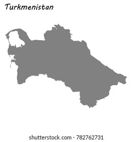 High quality map of Turkmenistan