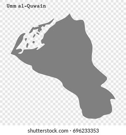 High quality map of Umm al-Quwain is a emirate of United Arab Emirates