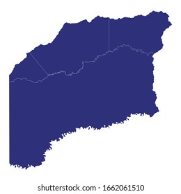 High Quality map of Vichada is a Department of Colombia with borders of the Municipalities